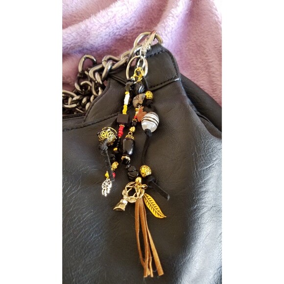 Elk Key Ring Medicine Wheel Totem - Key Ring/Fob for Purse, Drum or Car Bookmark - Picture 4 of 6